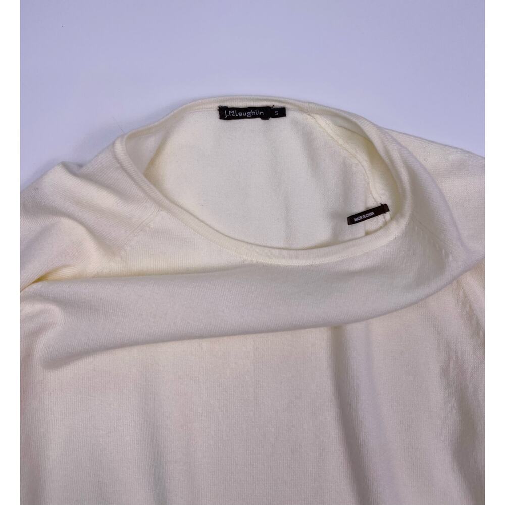 J. McLaughlin Ivory Long Sleeve Button Cuff Top Size S - Picture 6 of 10